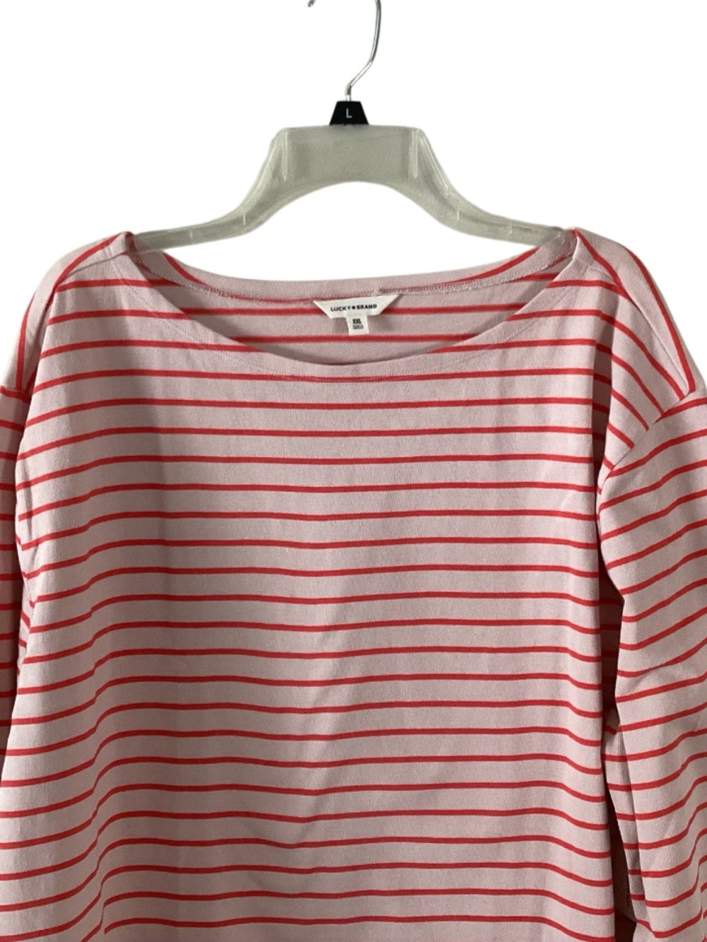 Lucky Brand Striped Cotton Scoop Crewneck Top XXL NWT - Picture 2 of 12